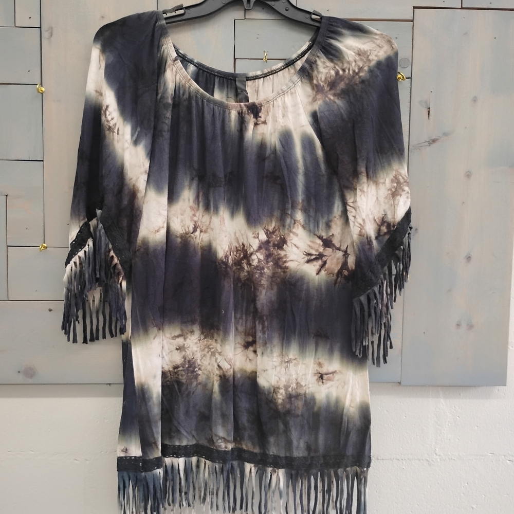Tie-Dye Fringe Women's Top